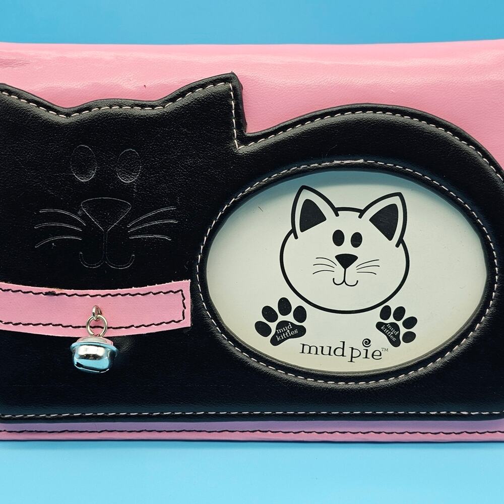 Mud Pie Pink and Black Cat Frame